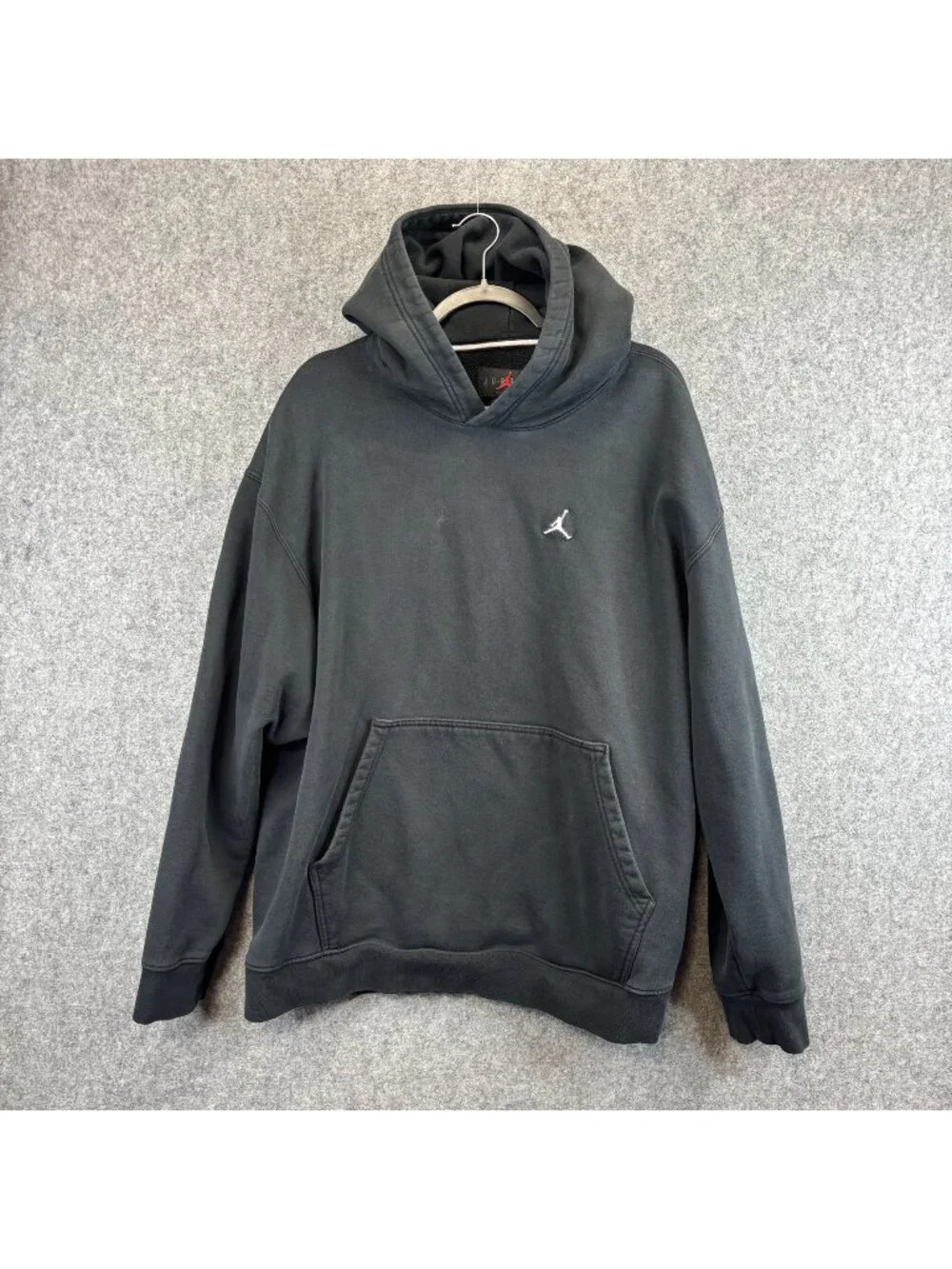 Nike Air Jordan Hoodie Mens 3XL Black Hooded Sweatshirt Pullover Fleece Logo